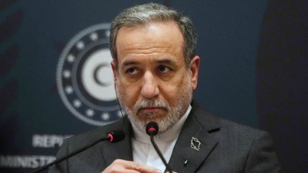 Iranian Foreign Minister Abbas Araghchi addressing the global community about the impact of the Middle East conflict.