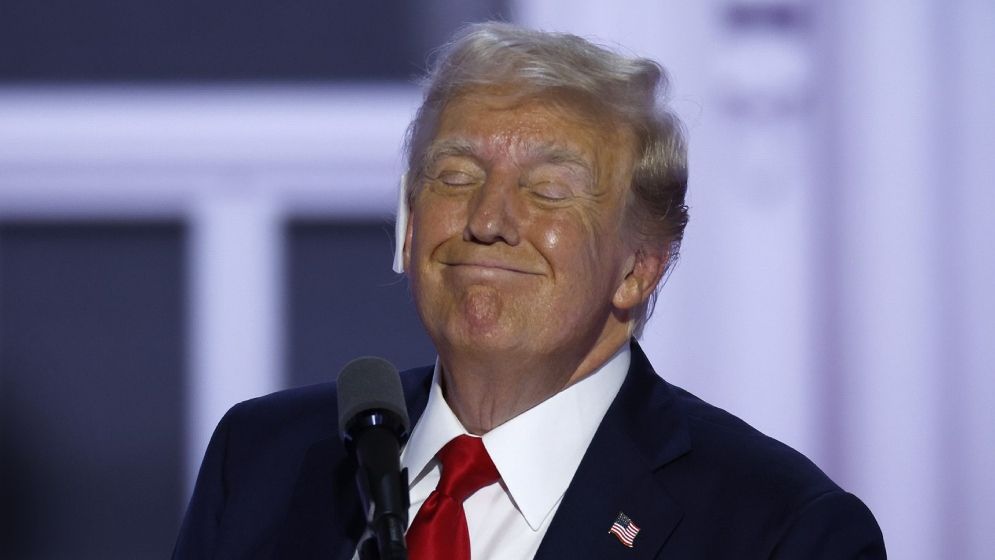 Donald Trump speaking about Iran deal and nuclear conditions during an interview.